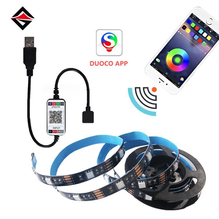 USB Bluetooth контролер + RGB LED светлосна лента 1M сет